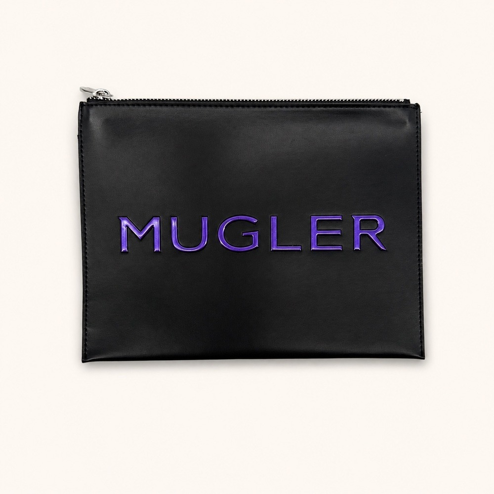 NEW Mugler Parfums Alien Extraintense Cosmetic Pouch Bag Goth Cyber Angel Travel